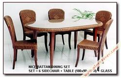 NICE RATTAN DINING SET